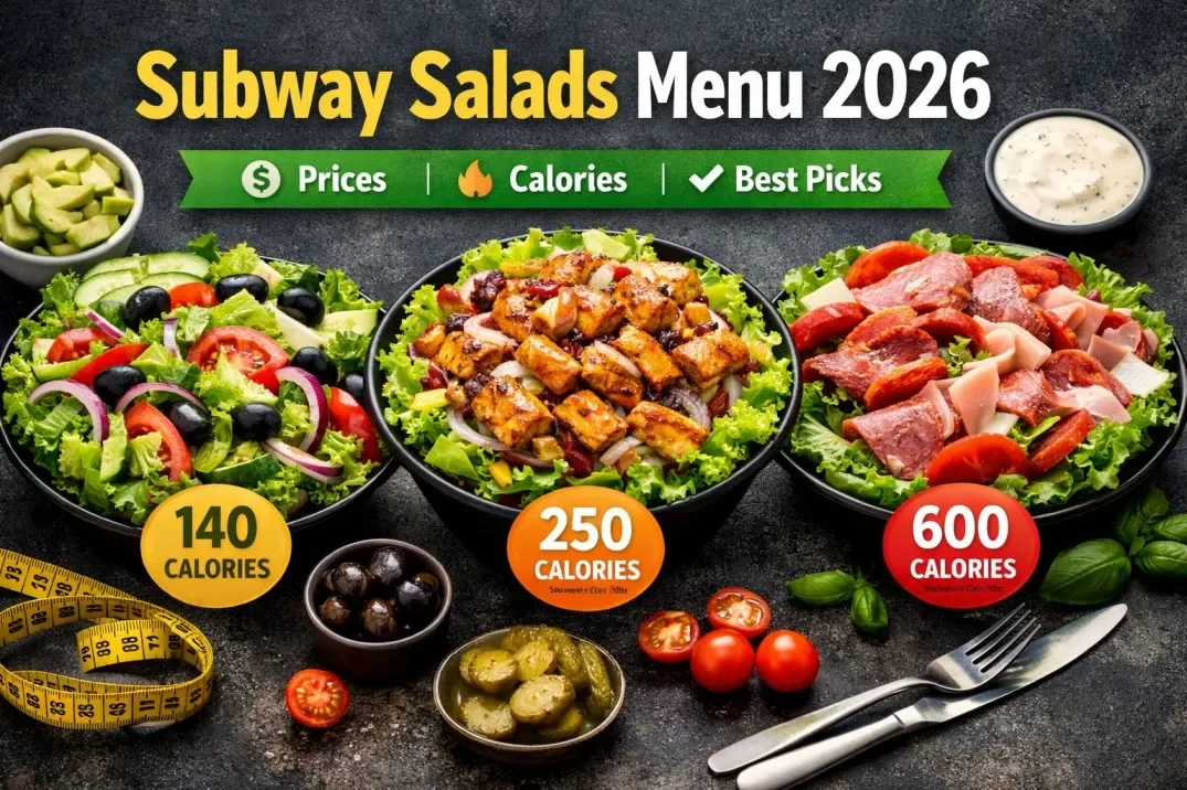 Subway salads with fresh vegetables and grilled chicken