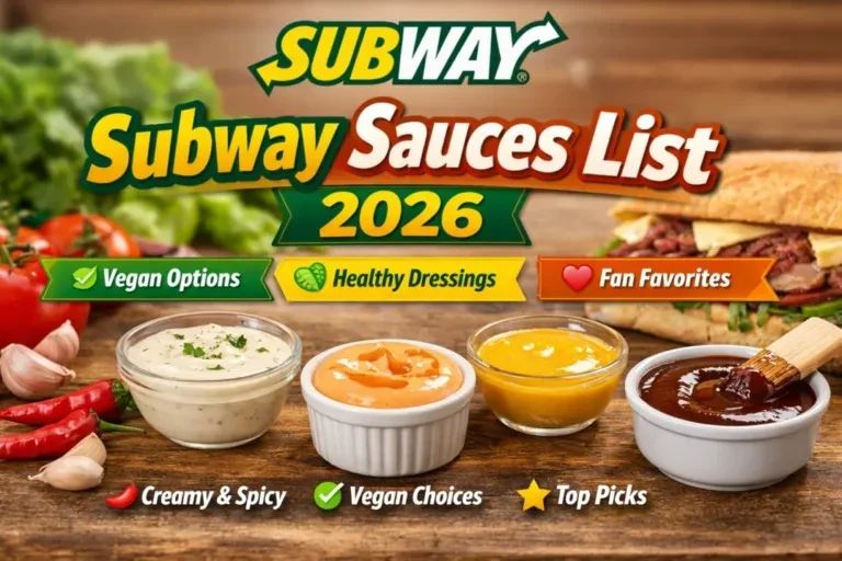 Subway sauces and dressing guide