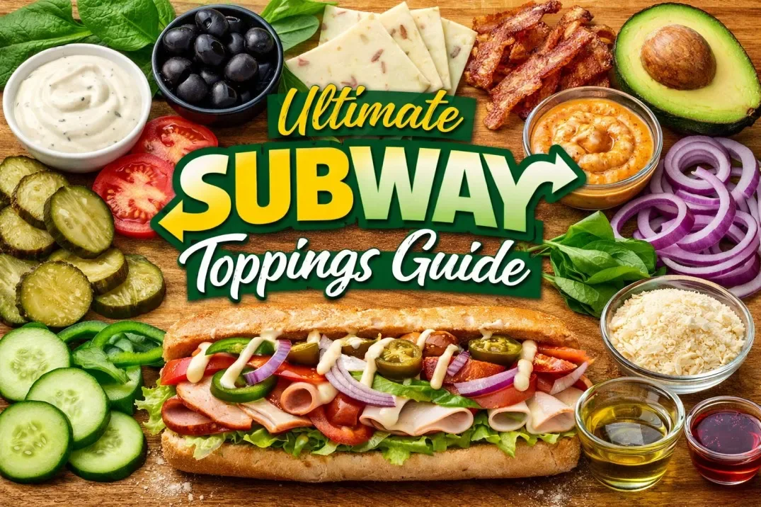 Subway sandwich toppings and vegetables guide